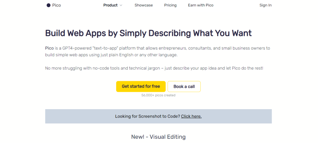 Pico - Create Web apps using simple Language