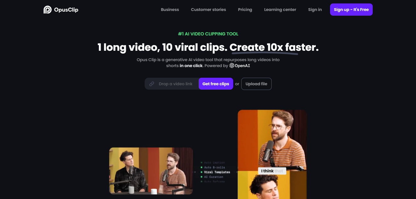Opus Clip - Create Short Clips From Long Videos
