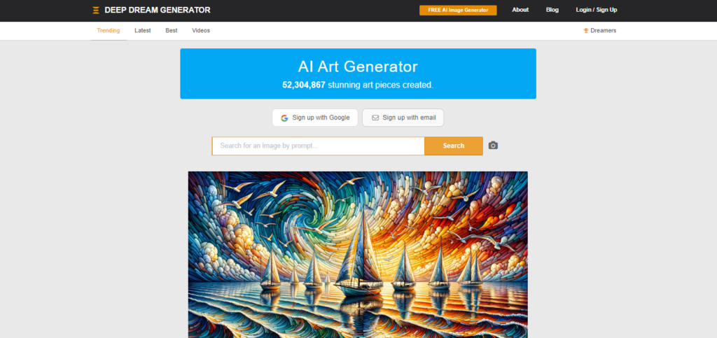 Deep Dream Generator - Create Free Photos & Videos with AI