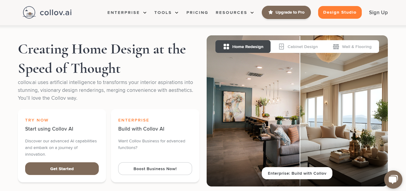 Collov ai home design ai tool to transform interior design