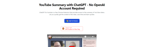 ChatGPT for YouTube