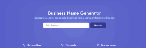 Namelix brand name generator